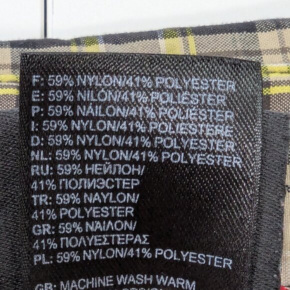 The North Face Men's Plaid Yellow and Tan Short Sleeve Button-Up Shirt - Picture 8 of 11